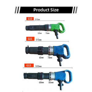 <span class=keywords><strong>Martillo</strong></span> Neumático de Demolición de Servicio Pesado G10 G11 G15 G20, Fuerza de Impacto de 50J, Consumo de Aire de 26L/s, Herramienta Neumática para Piedra - Product Image 3