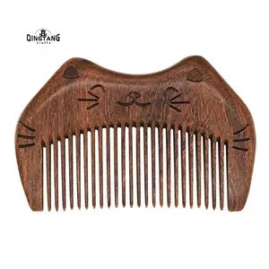 QINGTANG CRAFTS Cute Fashion hair brush Sandalwood comb wooden comb