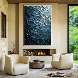 <span class=keywords><strong>Art</strong></span> abstrait sur toile verte Wabi-Sabi fait à la main avec texture 3D en acrylique - Product Image 6