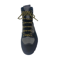 Chaussures de sport mi-hautes noires résistantes pour hommes, bottes tactiques en caoutchouc pour la randonnée, l'entraînement en plein air et l'escalade