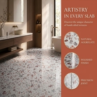 Dalles de terrazzo en pierre artificielle épaisses et résistantes à l'usure, design moderne pour hôtel, villa, appartement, sol, escalier