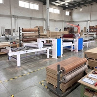 Machine de laminage automatique de panneaux MDF de 1850 mm avec film PVC, avec roulement et moteur