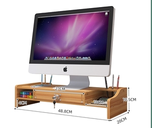 Support de moniteur en bois réglable à faire soi-même, rehausseur de moniteur en bambou pour ordinateur, ordinateur portable, imprimante, <span class=keywords><strong>organisateur</strong></span> de <span class=keywords><strong>bureau</strong></span> - Product Image 3