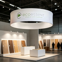 Bannière publicitaire en tissu suspendue au plafond, logo personnalisé de haute qualité, impression par sublimation, portable, pliable, pour le commerce
