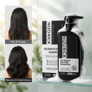 Champú Anticaspa con 1% de Sulfuro de Selenio de Marca Privada OEM, Tratamiento para la <span class=keywords><strong>Dermatitis</strong></span> Seborreica, Picazón y Cuero Cabelludo Graso - Product Image 3