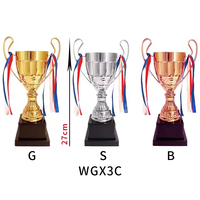 Trophées JINZUN plaqués or, souvenirs, grande taille, trophée en métal personnalisé, coupe, récompense sportive, trophées de football pour événements