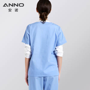 男女兼用ANNO半袖ナーススクラブシャツ医療用ジョガーユニフォーム男性と女性用卸売り織り生地 - Product Image 6