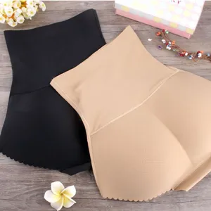 Ropa interior adelgazante para mujer, bragas moldeadoras de cuerpo, trasero falso, realce de glúteos, bragas acolchadas de esponja