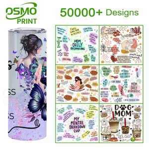 Autocollant UV DTF Osmo motif floral printanier tendance avec enveloppe de transfert UV pour gobelet mince de 20 oz - Product Image 3