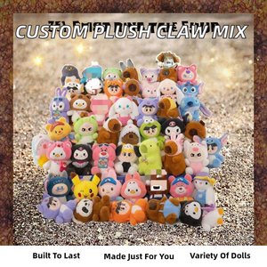 Vente en gros de jouets en peluche et poupées en coton PP personnalisés de 10 à 30 cm, assortiment pour machines à griffes, sacs de présentation, pendentifs tendance, marque KBX - Product Image 2