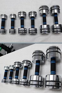 Di alta qualità gruppo staccabile manubrio in acciaio inox cromato per il peso libero più comodo da tenere - Product Image 6