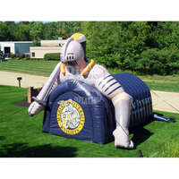Offre Spéciale Tunnel gonflable de mascotte de tête de cheval de porte d'entrée de sport d'animal bleu de conception 3D pour l'événement sportif