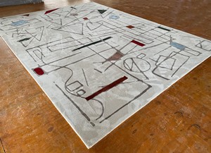 Alfombra acrílica con diseño moderno personalizado, alfombra con diseño geométrico y respaldo de látex para dormitorio y habitación de hotel - Product Image 4