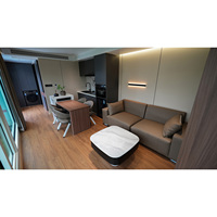 Capsule spatiale extérieure, mini-maison préfabriquée modulaire avec mur en verre pour hôtel écologique et logement de vacances
