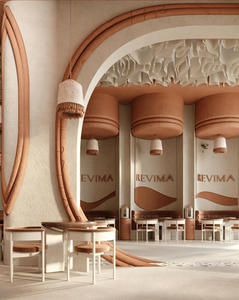 Diseño de Cafetería Wabi-Sabi Llave en Mano |   Interior de Cafetería Orgánica Moderna, Barra de Café Modular Ecológica, Duradera y de Alta Calidad - Product Image 3