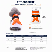 Costume pour animaux de compagnie, vêtements pour chiens, tenue de fête d'Halloween, costume pour chiens de petite à grande taille, fabrication chinoise, vêtements personnalisés