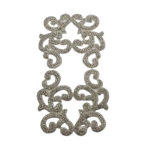 HC-0016 Hechun haute qualité cristal strass thermocollant Applique à <span class=keywords><strong>la</strong></span> mode carré fleur Motif pour <span class=keywords><strong>mariage</strong></span> Nail Art ABS - Product Image 5