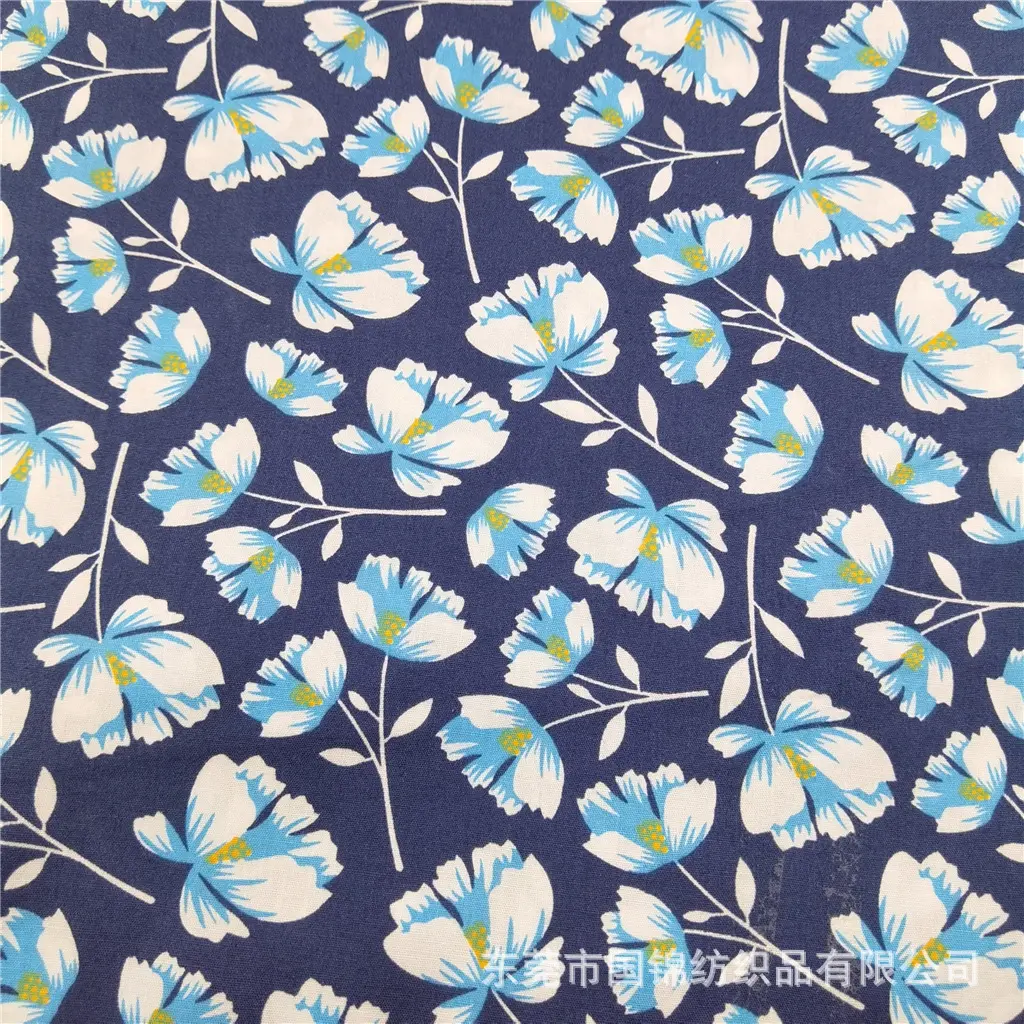 Wholesale Stock 40S 133*72 100% Cotton Poplin Fabric Printed Cotton Fabric for Children Dress/Clothing