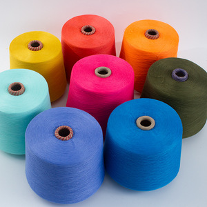 Fornitura di fabbrica 21s 30s maglia nera in poliestere riciclato/cotone calze a goccia tinto filato per tessitura misto - Product Image 4