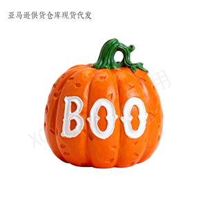 Calabaza Mágica Hocus Pocus <span class=keywords><strong>Morada</strong></span> de Poliresina Personalizada, Perfecta para Decoración de Halloween, Adornos de Mesa y Detalles para Fiestas de la Temporada de Terror - Product Image 3