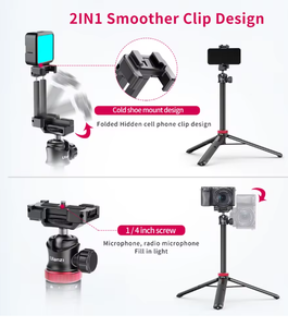 Ulanzi MT-44 verlängern Livestream-Stativ 42-Zoll-Stativ mit Telefon halterung Vertikale Aufnahme Telefon <span class=keywords><strong>DSlR</strong></span>-Kameras tative - Product Image 3