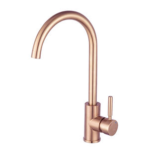 Robinet <span class=keywords><strong>de</strong></span> cuisine en acier inoxydable 304 doré, pivotant à 360 degrés, mitigeur d'évier eau chaude et froide, bec <span class=keywords><strong>de</strong></span> luxe - Product Image 2