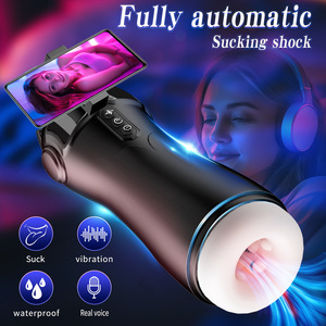 Coupe de masturbation masculine intelligente à aspiration automatique, vibration, commande vocale, Bluetooth, étanche et mains libres |   Jouet sexuel électrique pour adultes hommes - Product Image 6