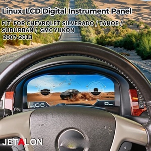 Navirider 15,1 pouces, écran numérique de tableau de bord pour voiture, GMC Chevrolet Silverado Tahoe Suburban Yukon 2007-2014, écran IPS OLED 1920x720, USB - Product Image 1