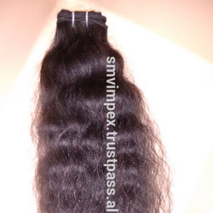 Venta al por mayor de fábrica de alta calidad 12A Remy Extensiones de cabello indio virgen Afro/Curl Style Body Wave Hair - Product Image 1