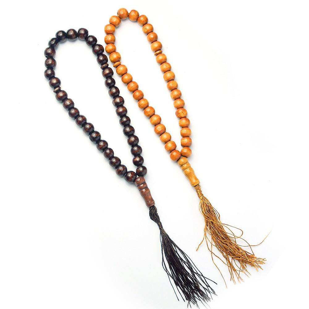 Microstar Wooden Tasbih Prayer Beads Muslim Prayer Beads Islamic Handheld  Muslim Rosary Beads Bracelet With Tassel 8mm