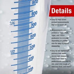 BPA free 2 lít rõ ràng đo bình 2000 ml nhựa đo ly với xử lý - Product Image 3