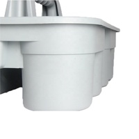 Organisateur d'outils en plastique gris AUTO TIGER, panier en plastique pour l'entretien automobile