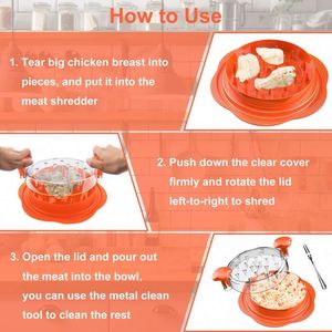 New Manual Plastic <b>Meat</b> & Chicken Shredder Pet Food Tool for Vegetable Tearing Kitchen Tool Separator - Product Image 4