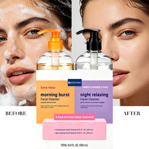 Limpiador Facial Diario con Fórmula Suave y Logotipo Personalizado, Control de Grasa, Iluminador, Paquete de 2 Limpiadores Faciales Sin Aceite - Product Image 2