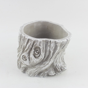 La mejor maceta de cemento gris hoja y maceta cilindro redondo decoración de maceta - Product Image 2