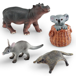 Lelewu simulation animal sauvage modèle hippopotames koala fourmilier volant souris bébé décoration - Product Image 1