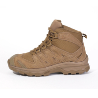 Bottes tactiques mi-mollet Solomon Style Desert Sage Green avec empeigne en mesh, imperméables, thermiques, antidérapantes en caoutchouc, zippées, pour la randonnée tout-terrain