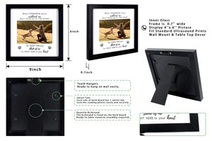 Cadre photo commémoratif pour animaux <span class=keywords><strong>de</strong></span> compagnie, cadre photo souvenir en bois avec empreinte <span class=keywords><strong>de</strong></span> patte et poème sentimental pour chiens et chats - Product Image 5