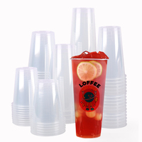Loyo – logo de taille personnalisée, petit matériau PP, injection, jus à emporter, milkshake, 16oz, 650ml, yaourt, tasse en plastique avec couvercle