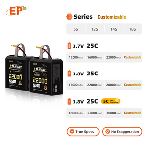 Ep 5C nhanh chóng sạc cho giao hàng bay không người lái trạng thái rắn Pin BIS chứng nhận Li-ion <span class=keywords><strong>Lithium</strong></span> 25C 6S 12S 22ah 30Ah LiPo pin - Product Image 4