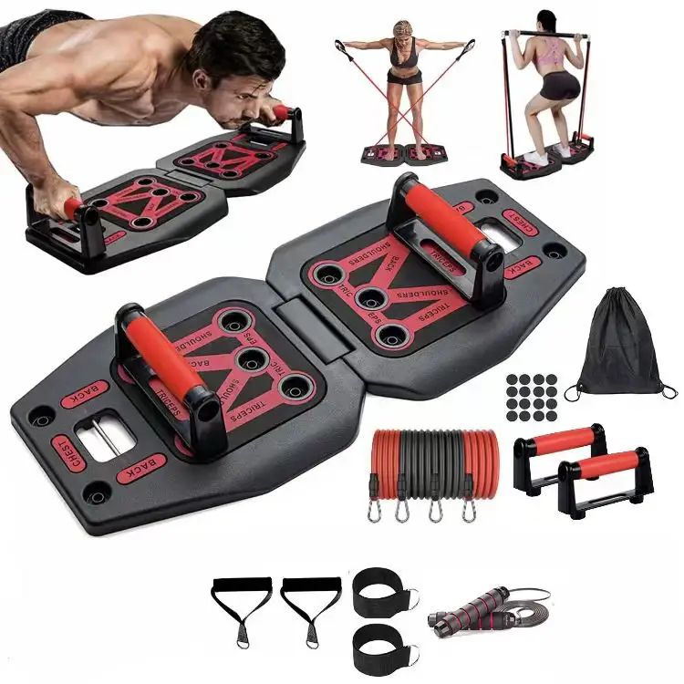 Push Up Board Portable Foldable 17 in 1 Push Up Bar Fitness Multi-function Exercise Equipment