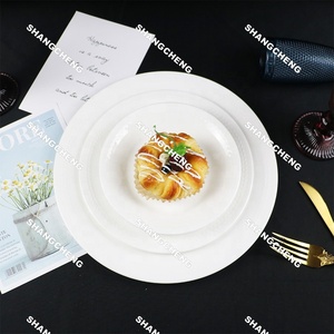 Bán Buôn 24 Pcs Tốt Xương Trung Quốc Lúa Mì Tai Đồng Bằng Màu Trắng Thiết Kế Đồ Ăn Đặt Thấp Moq Và Giá Rẻ Giá Đường Sơn Nhà Máy Bộ Đồ Ăn - Product Image 2