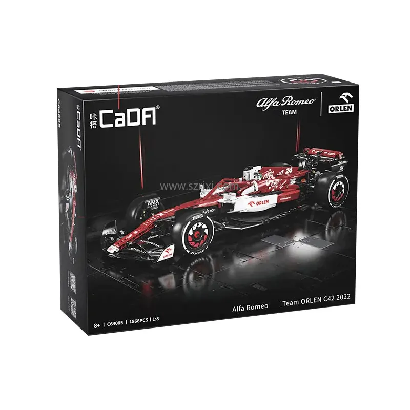 CaDa C64005 ใหม่Technic 1:8 Alfa Racing C42 รถรุ่นDIYประกอบอิฐของเล่นสําหรับเด็กBuilding Blockชุด