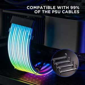 핫 세일 RGB ARGB PSU 연장 케이블 키트 ATX 8 핀 24 핀 GPU 듀얼 트리플 - Product Image 4