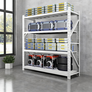 Rak Penyimpanan Logam 300kg 500kg Rak Gudang Besi Rak Susun & Rak Penyimpanan Ringan untuk Gudang - Product Image 1