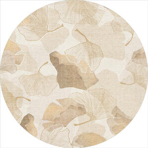 พรมปูพื้นทรงกลม Jinrui ลายดอกไม้ สไตล์วาบิซาบิ หนานุ่ม ซักเครื่องได้ เหมาะสำหรับห้องนั่งเล่น ห้องนอน ห้องทำงาน ระเบียง - Product Image 1