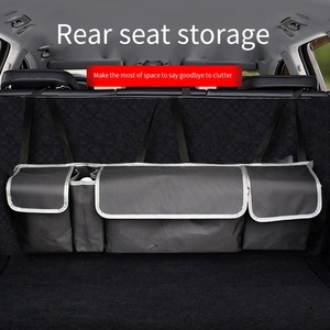 Sac de rangement pliable de grande capacité pour coffre de voiture, en tissu Oxford, organisateur suspendu, 4 à 7 compartiments, design de luxe - Product Image 6