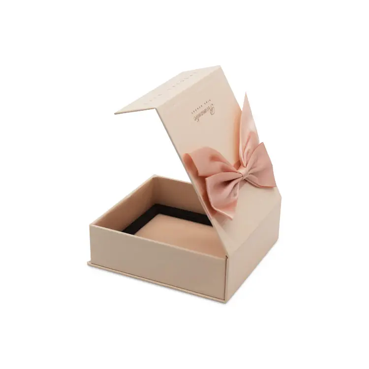 Aangepaste Afdrukken Logo Roze Boek Vormige Magnetische Geschenkdoos Modieuze Sieraden Ketting Verpakking Doos Gift