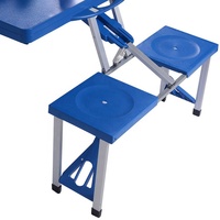 Hot Sale Garten Tragbare faltbare Abs Kunststoff Klapp Esstisch mit 4 Sitzen Klapptisch