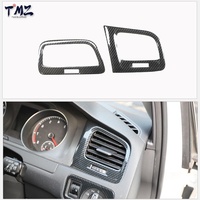 Kit complet d'autocollants décoratifs intérieurs en plastique noir style d'origine pour Volkswagen Golf 7 2014-2020 RHD